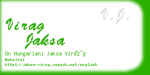 virag jaksa business card